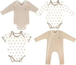 0-3 Months Organic Cotton Gender Neutral Newborn Clothing Set Infant Unisex Baby Girl Boy Bodysuit Home Coming Baby Shower Essentials Gift