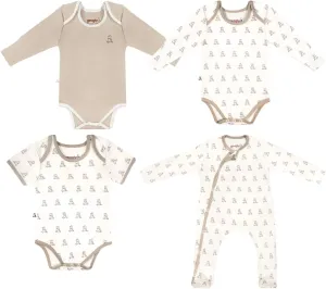 0-3 Months Organic Cotton Gender Neutral Newborn Clothing Set Infant Unisex Baby Girl Boy Bodysuit Home Coming Baby Shower Essentials Gift