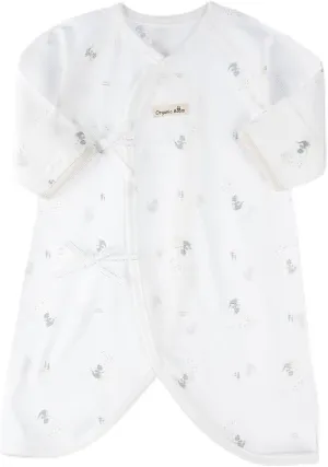 100% Organic Cotton Korean Kimono Newborn Baby Summer Thin Relaxed Outfit LongSleeve Breathable Romper 0-6M With Mitten Cuffs