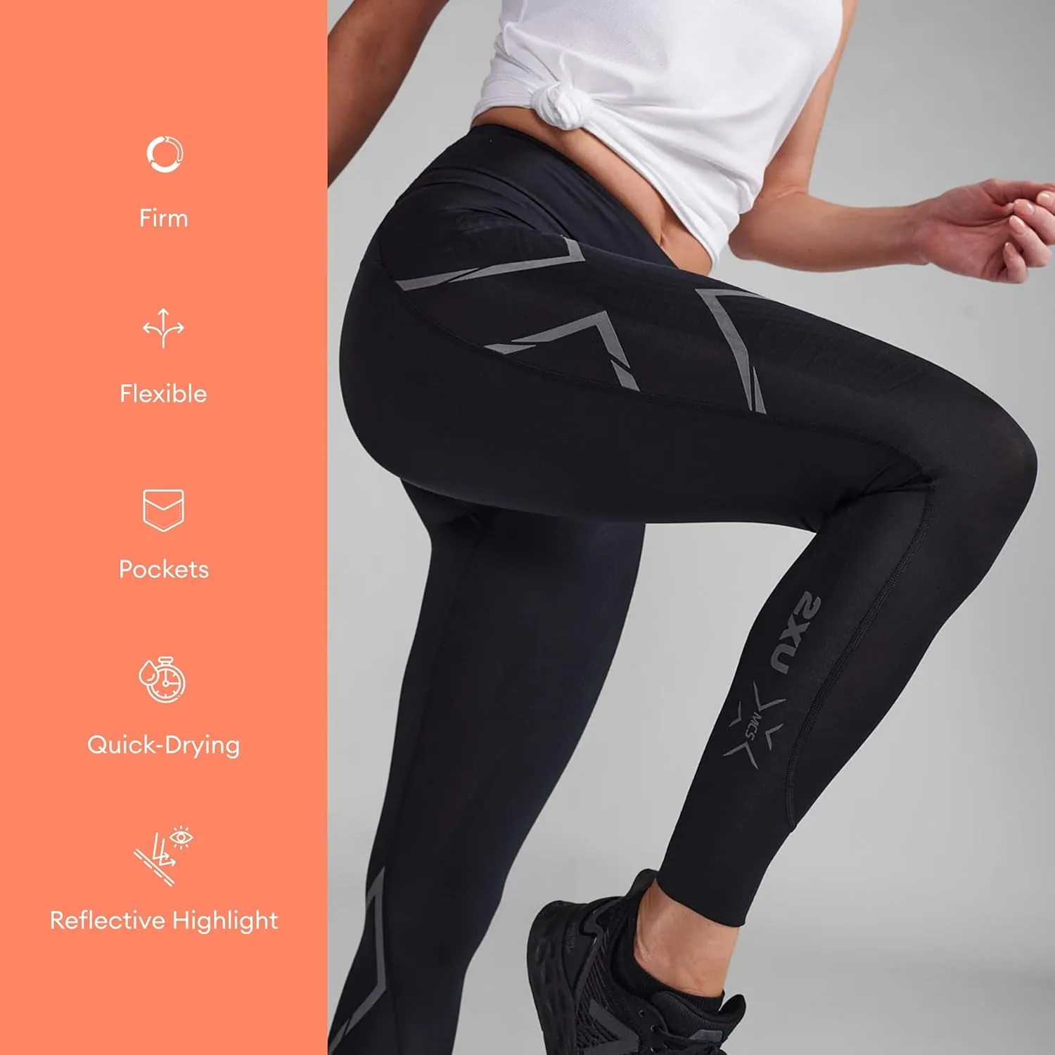 2XU Women's Light Speed Compression Tights - Lightweight & Flexible Support for Improved Running Performance