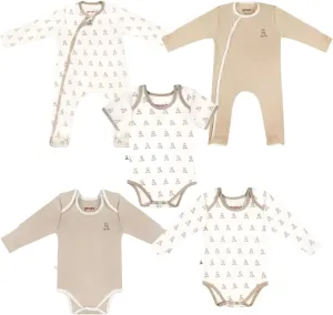 3-6 Months Newborn Baby Clothing Gift Set Organic Cotton Gender Neutral Infant Bodysuit Sleeping Suit Boy Girl Essentials