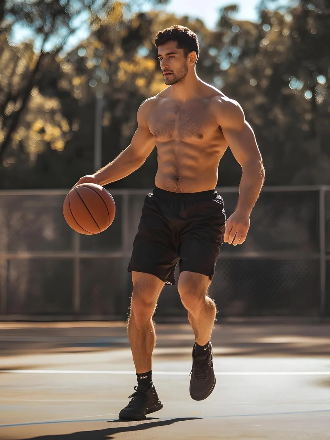 5 Pack Men's Workout Shorts Performance Dry Fit Athletic Gym 7 inch Inseam Lightweight Shorts with Pockets