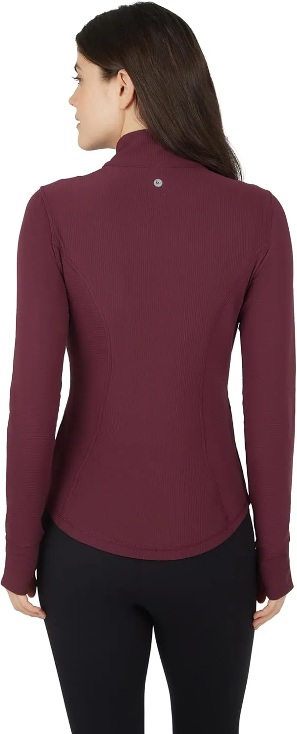 90 Degree By Reflex Womens Lightweight, Full Zip Running Track Jacket
