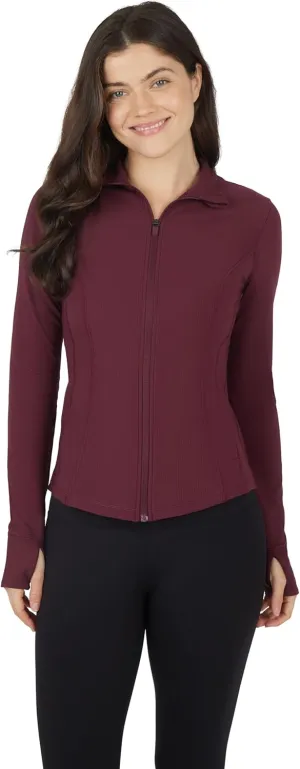 90 Degree By Reflex Womens Lightweight, Full Zip Running Track Jacket