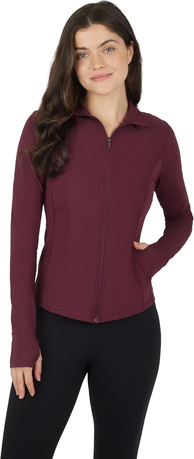 90 Degree By Reflex Womens Lightweight, Full Zip Running Track Jacket