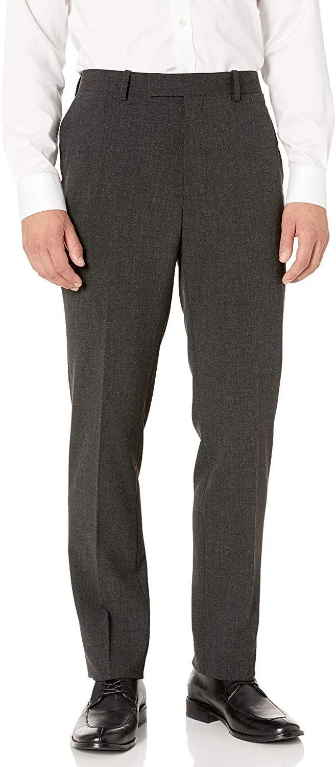 Adam Baker Men's Single Breasted Stretch Slim Fit Stretch 2-Button Vested Suit Set - Colors