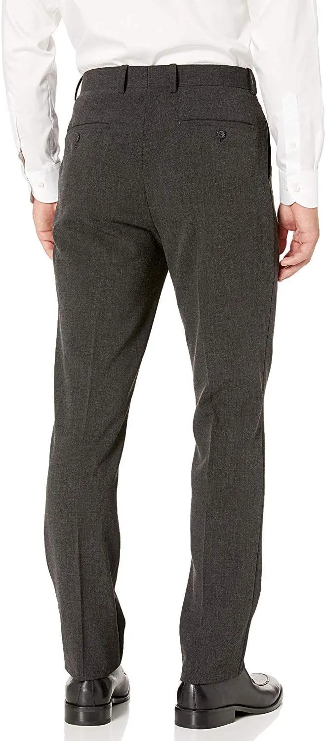 Adam Baker Men's Single Breasted Stretch Slim Fit Stretch 2-Button Vested Suit Set - Colors