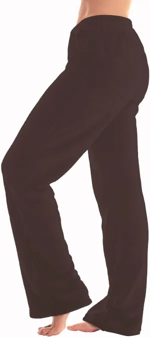 ADHOWBEW Flannel Pajamas Women Breathable Sleep Pants Fleece Comfy Solid Color Bottoms Relaxed Fit Elastic Waist Pjs