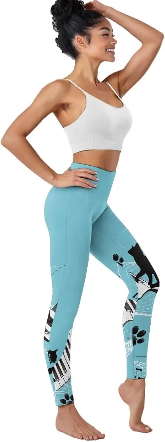 AFPANQZ Women's Yoga Leggings with Pockets Seamless Yoga Pants Casual Pants for Girls Running Dance Fitness Pants