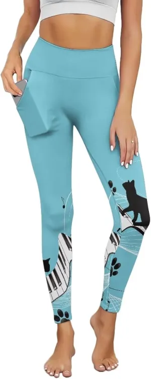 AFPANQZ Women's Yoga Leggings with Pockets Seamless Yoga Pants Casual Pants for Girls Running Dance Fitness Pants