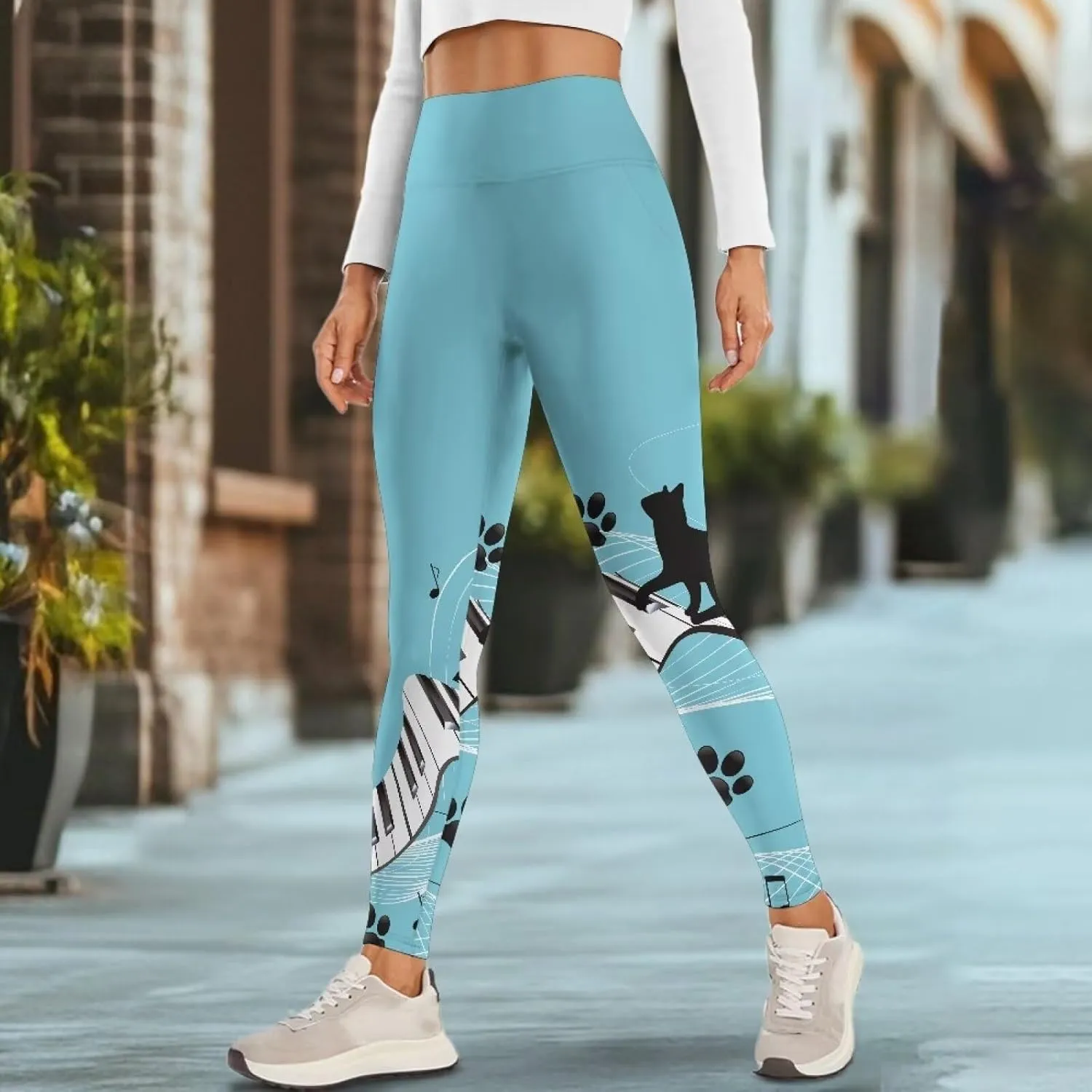 AFPANQZ Women's Yoga Leggings with Pockets Seamless Yoga Pants Casual Pants for Girls Running Dance Fitness Pants
