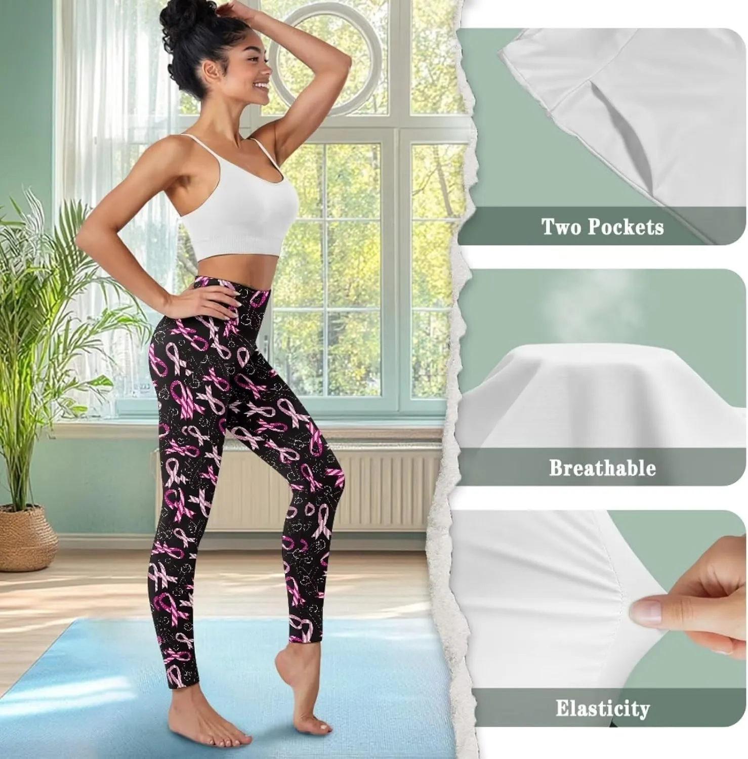 AFPANQZ Women's Yoga Leggings with Pockets Seamless Yoga Pants Casual Pants for Girls Running Dance Fitness Pants