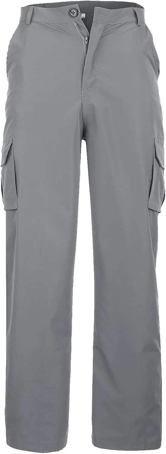 Alalaso Men's Cargo Pants Tapered Workwear Linen Cargo Stretch Twill Cargo Jogger Sweatpants Outdoor Pants