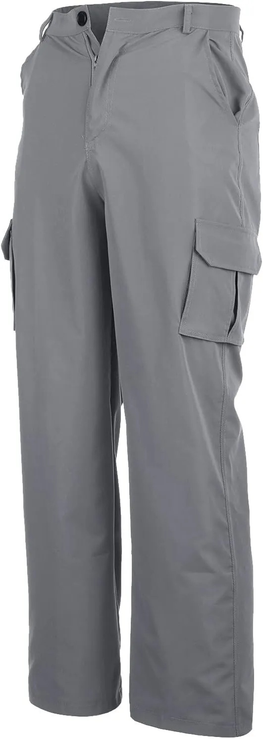 Alalaso Men's Cargo Pants Tapered Workwear Linen Cargo Stretch Twill Cargo Jogger Sweatpants Outdoor Pants