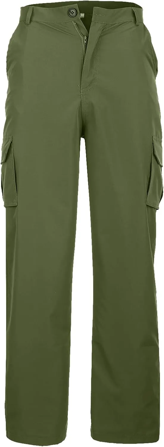 Alalaso Men's Cargo Pants Tapered Workwear Linen Cargo Stretch Twill Cargo Jogger Sweatpants Outdoor Pants