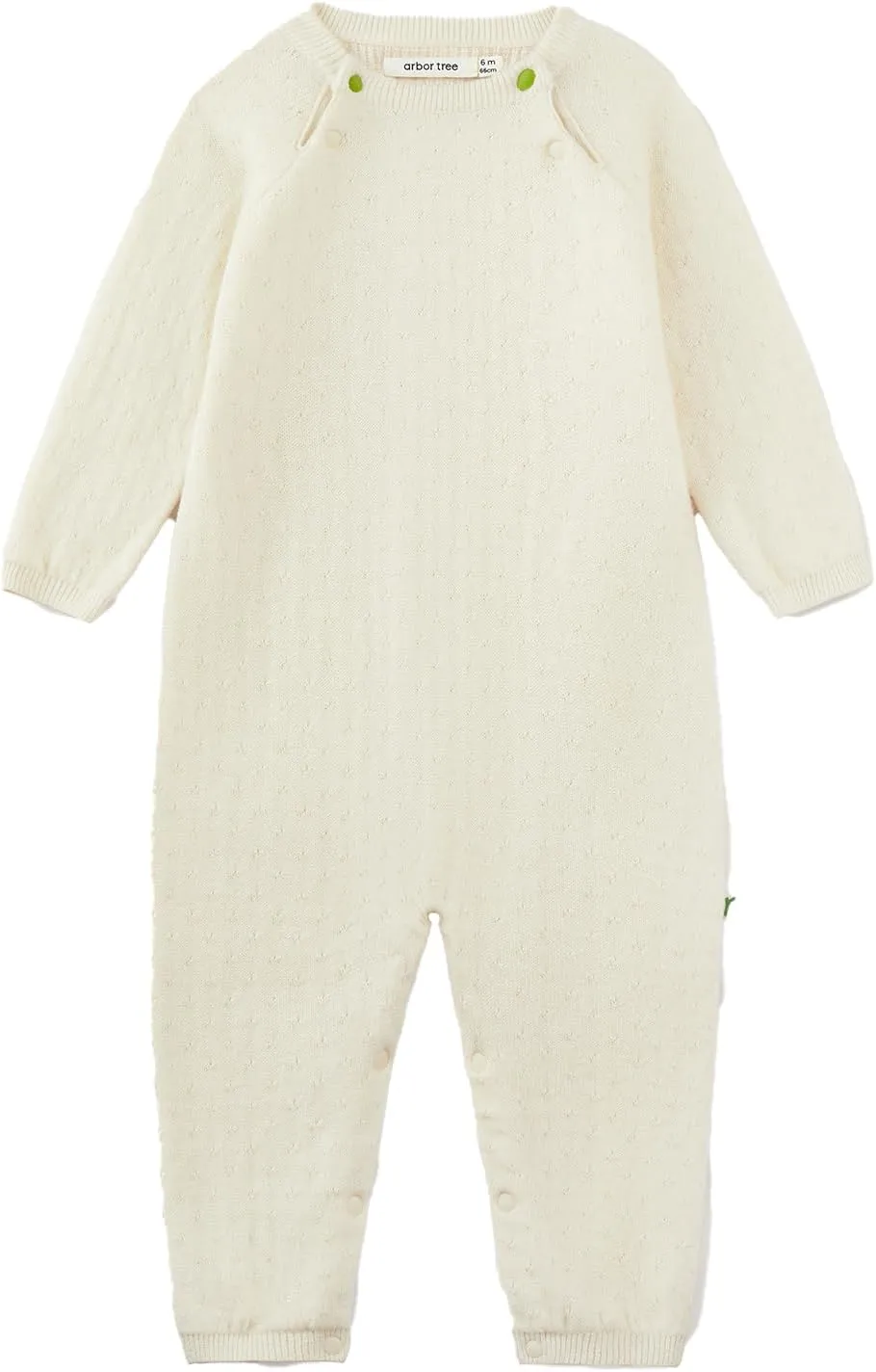 ArborTree 95% Organic Cotton   5% Cashmere Baby Organic Cashmere Shoulder Wrap Romper