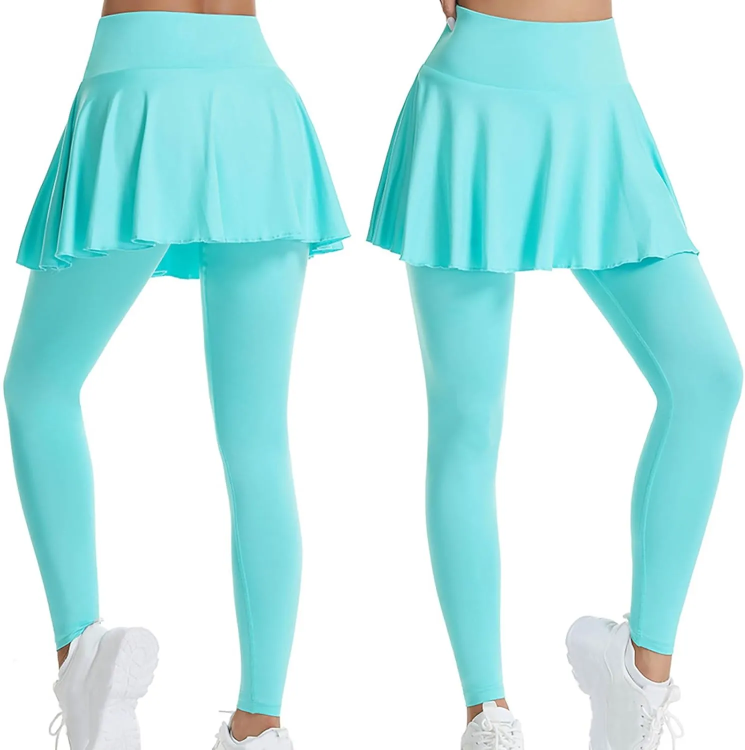 Athletic Skirt with Leggings Fashion Active Skort Ruffle Pleated Golf Skapri with Skirt Tennies Skirts