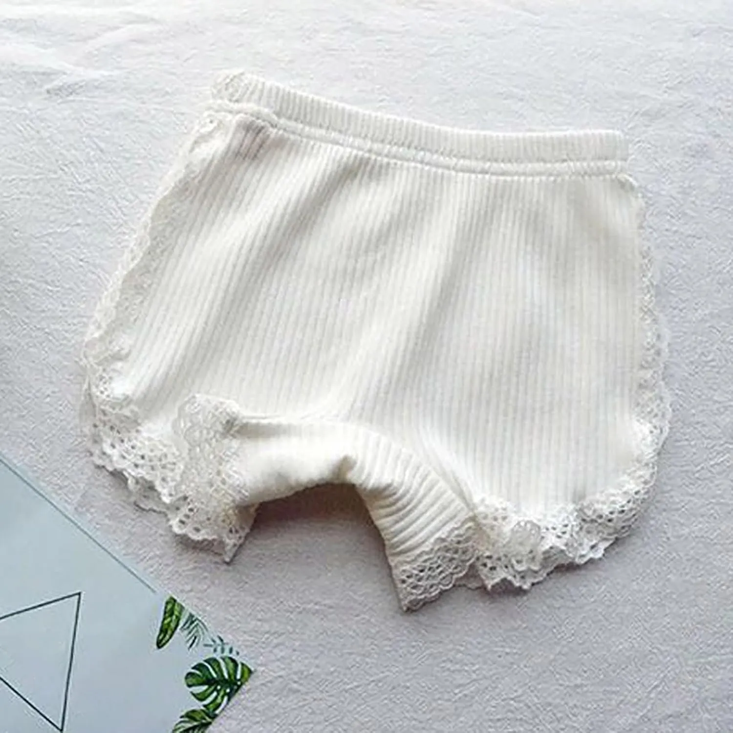 Baby Basic Bubble Short Toddler Girl Pure Color Cotton Summer Ruffle Thin Athletic Pull On Blend Triangle Leggings