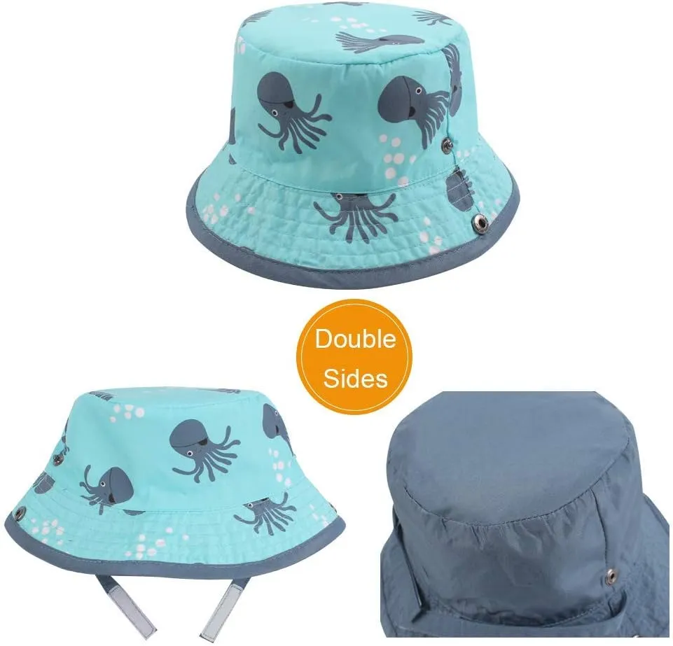 Baby Boy Bucket Toddler Kids Sun Hat UPF 50  Wide Brim Outdoor Beach Caps Play hat