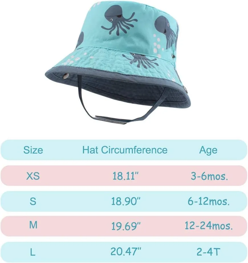 Baby Boy Bucket Toddler Kids Sun Hat UPF 50  Wide Brim Outdoor Beach Caps Play hat