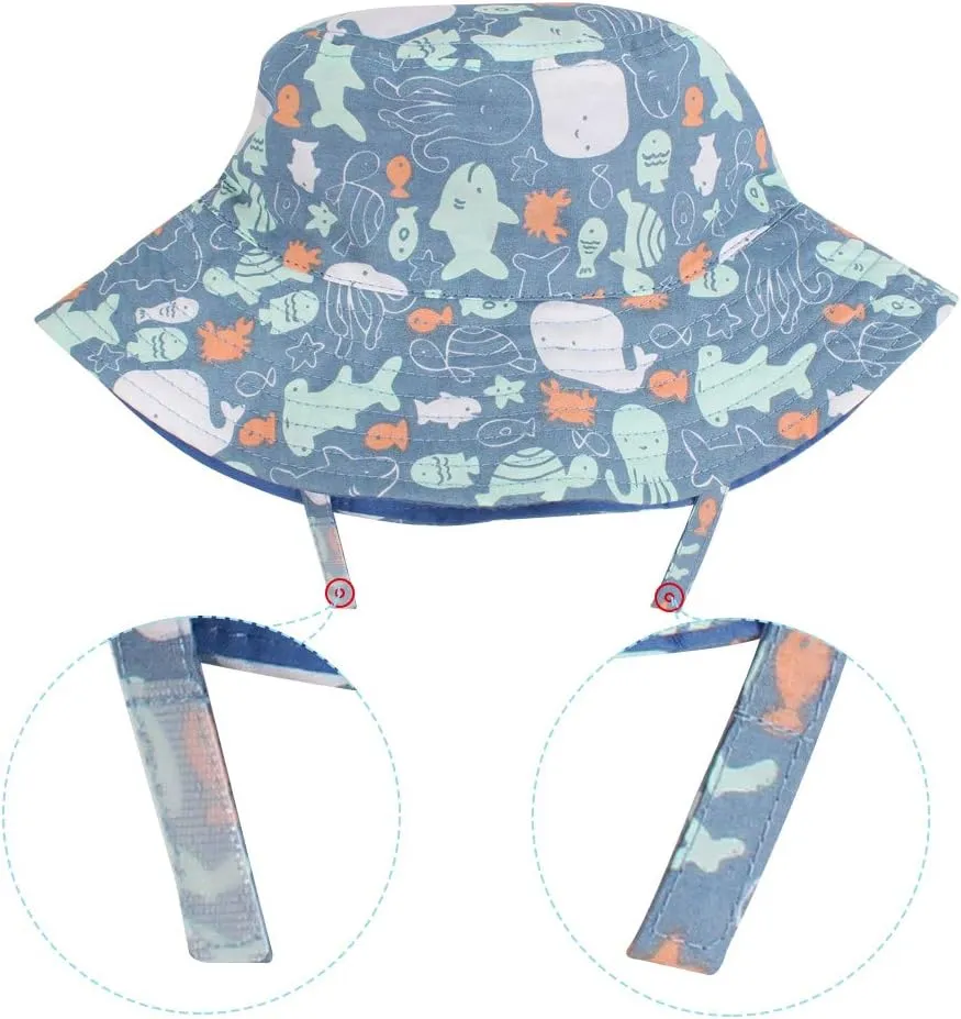 Baby Boy Bucket Toddler Kids Sun Hat UPF 50  Wide Brim Outdoor Beach Caps Play hat
