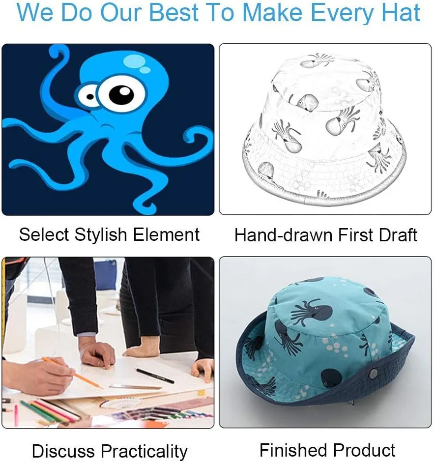 Baby Boy Bucket Toddler Kids Sun Hat UPF 50  Wide Brim Outdoor Beach Caps Play hat