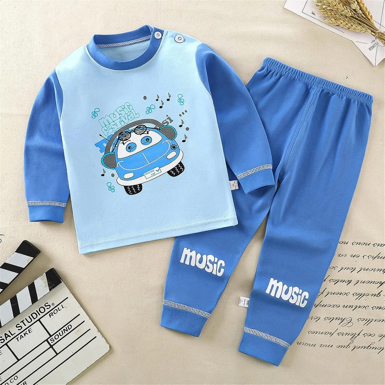 Baby Boys Girls' 𝐏a𝐣ama Sets Long Sleeve Snu𝐠 Fit Cotton 𝐏ajamas Toddler Sl𝐞epwear Cute 𝐏js Cartoon Loung𝐞wear