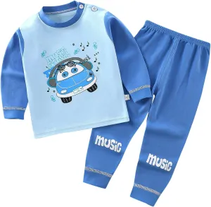 Baby Boys Girls' 𝐏a𝐣ama Sets Long Sleeve Snu𝐠 Fit Cotton 𝐏ajamas Toddler Sl𝐞epwear Cute 𝐏js Cartoon Loung𝐞wear
