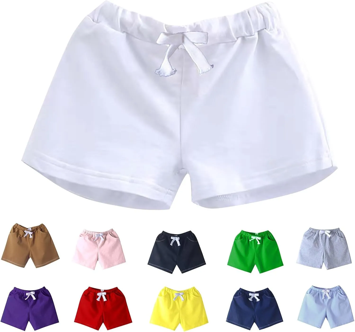 Baby Boys Girls Running Athletic Cotton Shorts Toddler Kids Workout Summer Casual Fashion Soccer Shorts Clothes