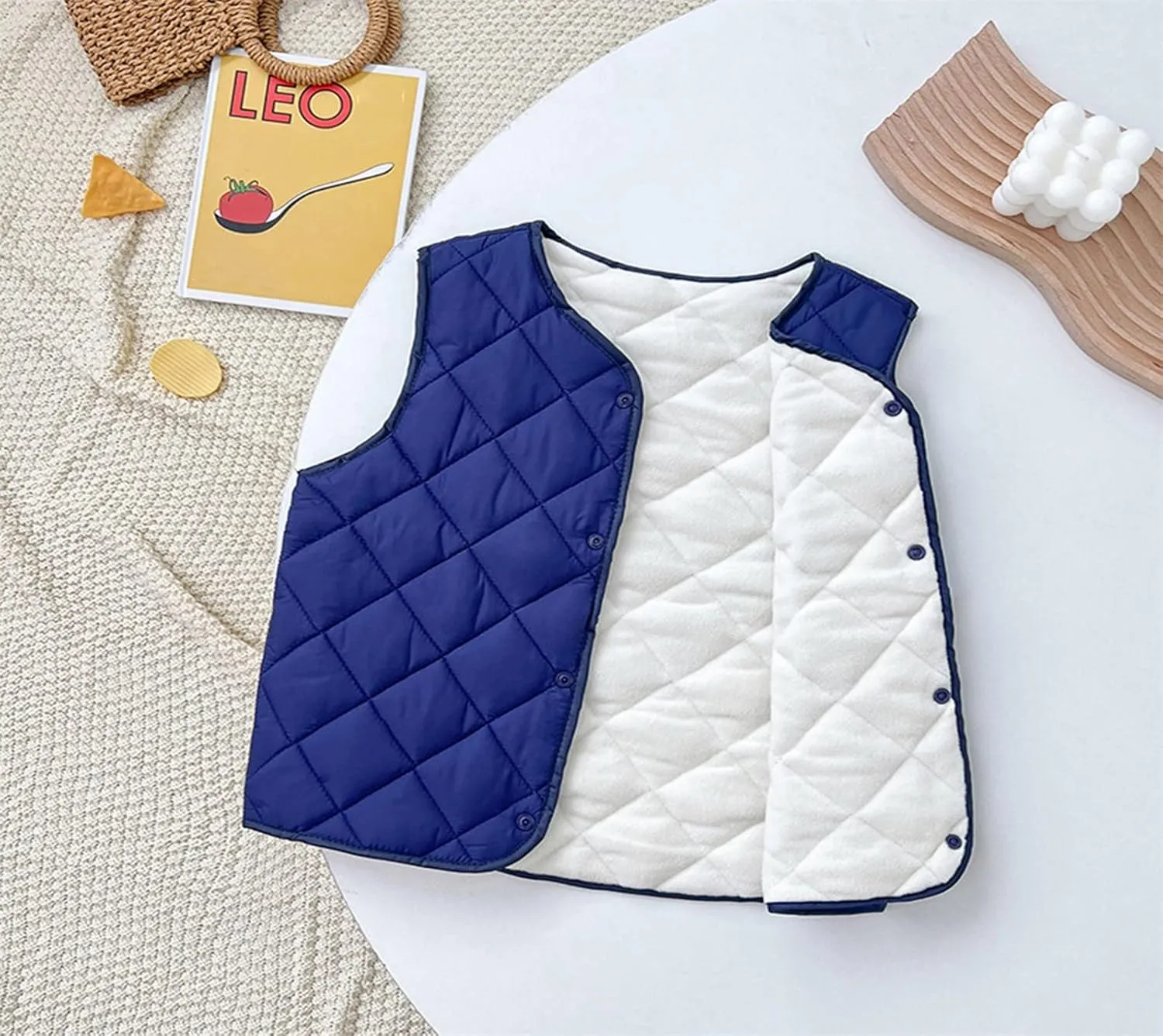 Baby Girls Lightweight Down Vest Coat Winter Warm Stand Collar Puffer Padded Sleeveless Waistcoat with