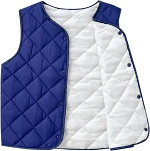 Baby Girls Lightweight Down Vest Coat Winter Warm Stand Collar Puffer Padded Sleeveless Waistcoat with