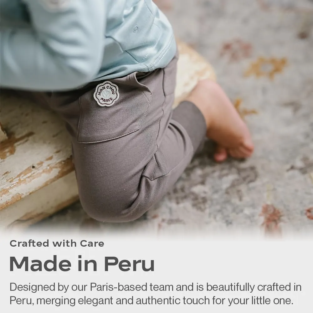 Baby Shorts, 100% Organic Cotton Baby Clothes, Soft Pull-On Joggers, Security Tracker Pocket, Infant Toddler
