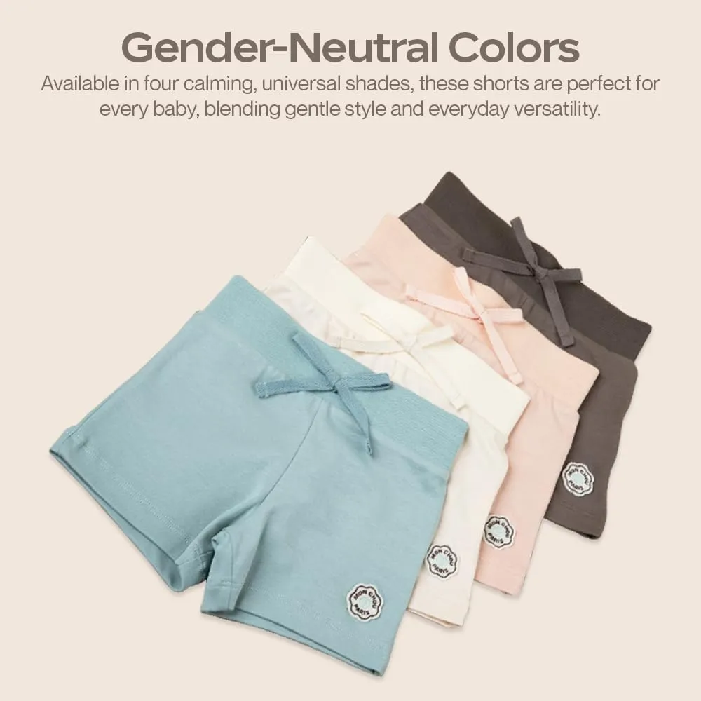 Baby Shorts, 100% Organic Cotton Baby Clothes, Soft Pull-On Joggers, Security Tracker Pocket, Infant Toddler