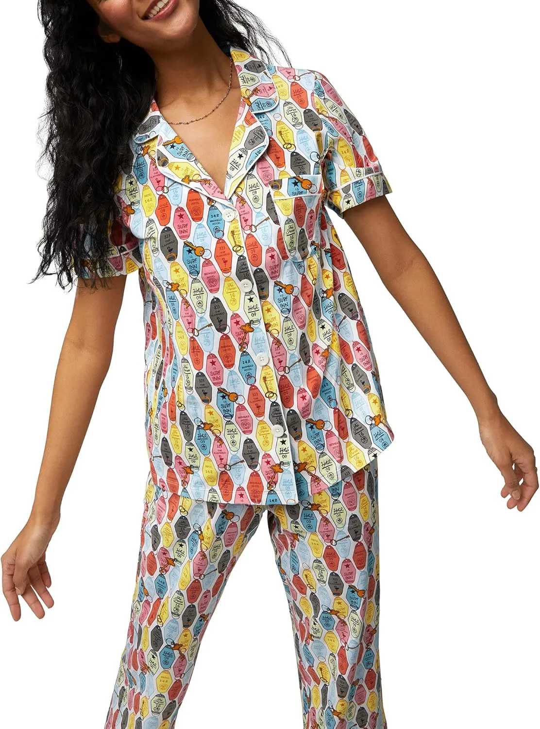 BedHead PJs Organic Cotton Short Sleeve Crop PJ Set