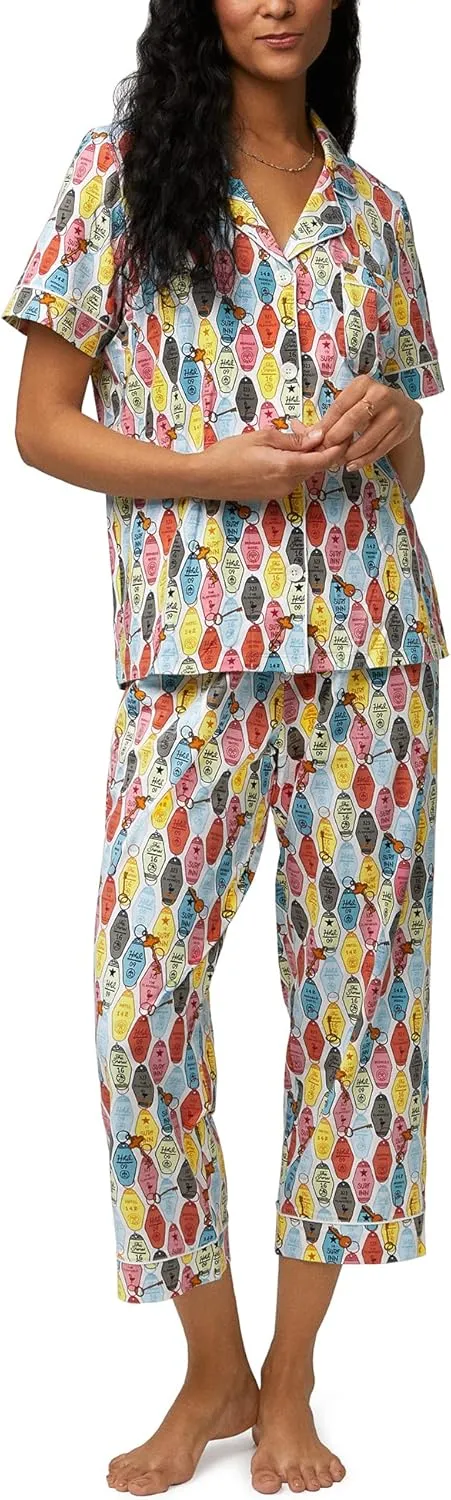BedHead PJs Organic Cotton Short Sleeve Crop PJ Set