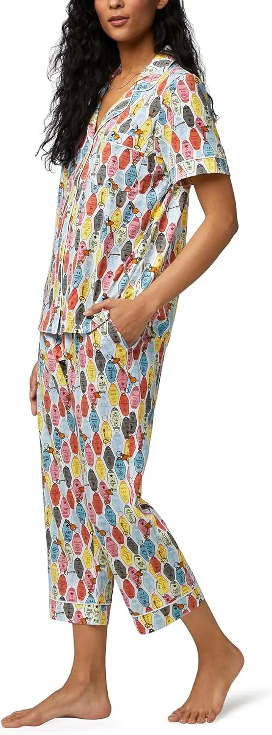 BedHead PJs Organic Cotton Short Sleeve Crop PJ Set