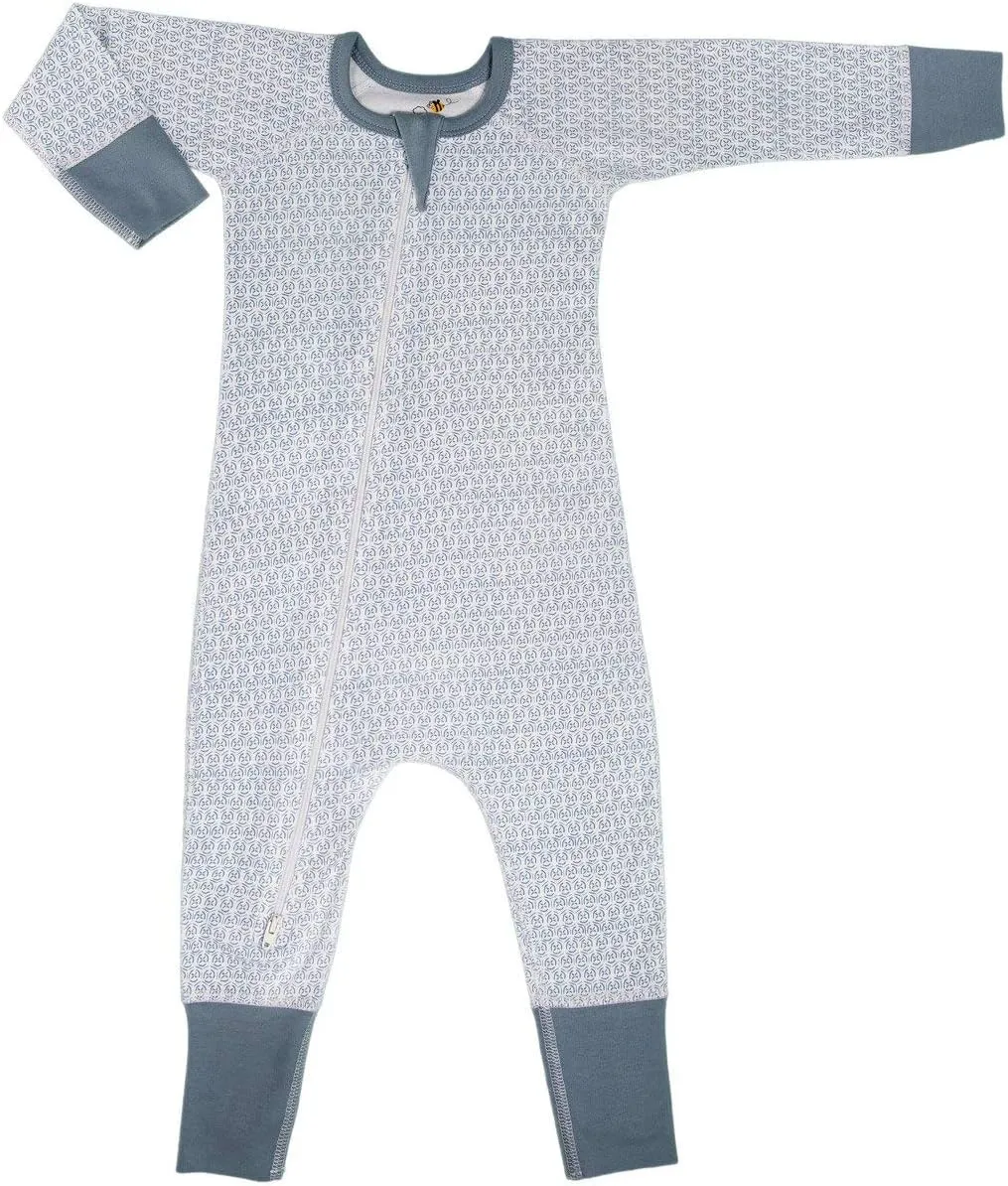BeeCotton Unisex Baby Boy 100% Organic Cotton Graphic Two-Way Zip Rompers