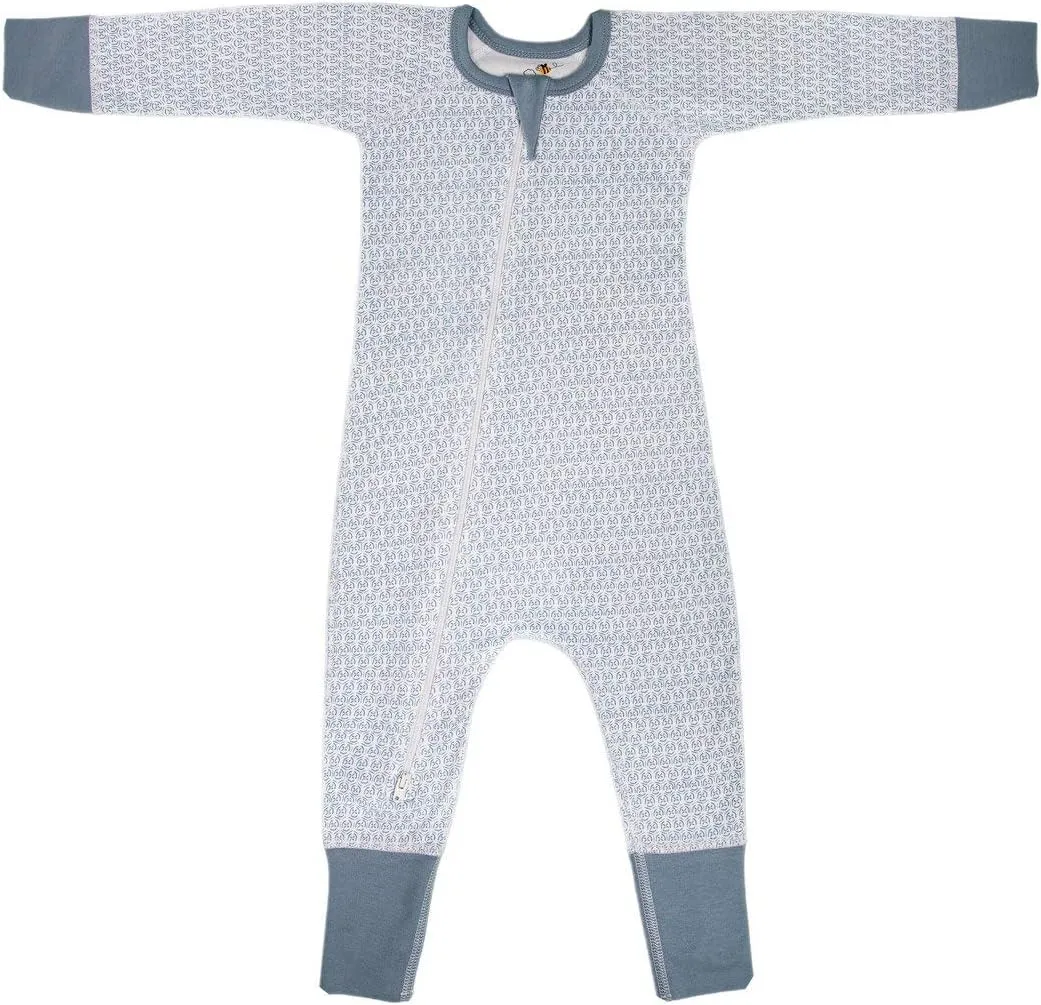 BeeCotton Unisex Baby Boy 100% Organic Cotton Graphic Two-Way Zip Rompers