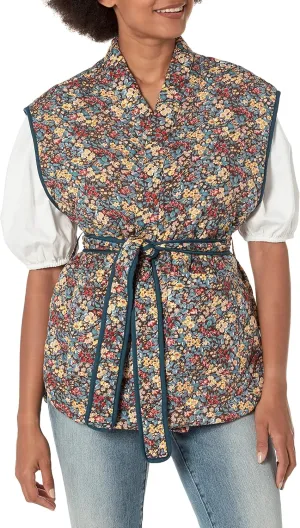 [BLANKNYC] Womens Floral Quilted Vest