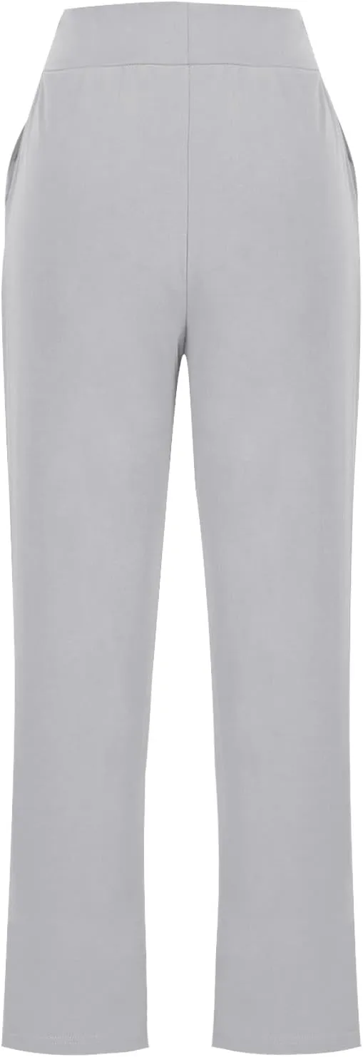 Bootcut Yoga Pants Lightweight Comfort Solid Color Soft Casual Pajamas Leggings Tummy Control Work Pants Yoga Women