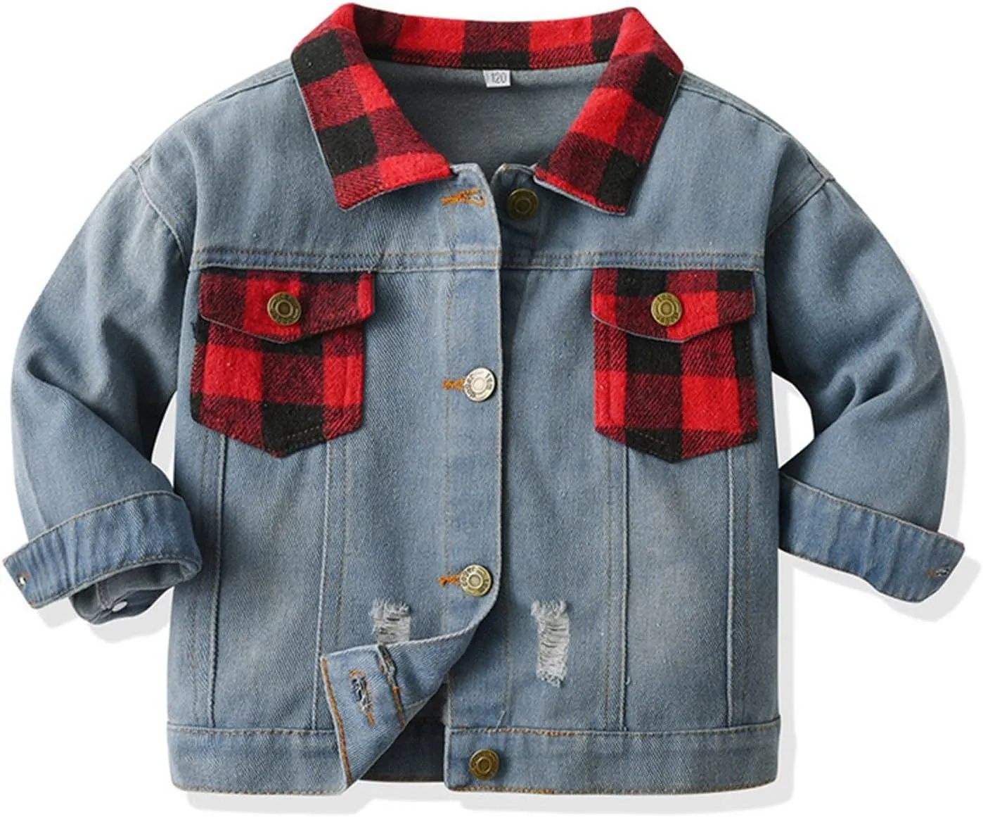 Boys' Basic Denim Trucker Jackets Children Fall Outwear Trendy Jeans Coats Boys' Denim Trucker Jacket