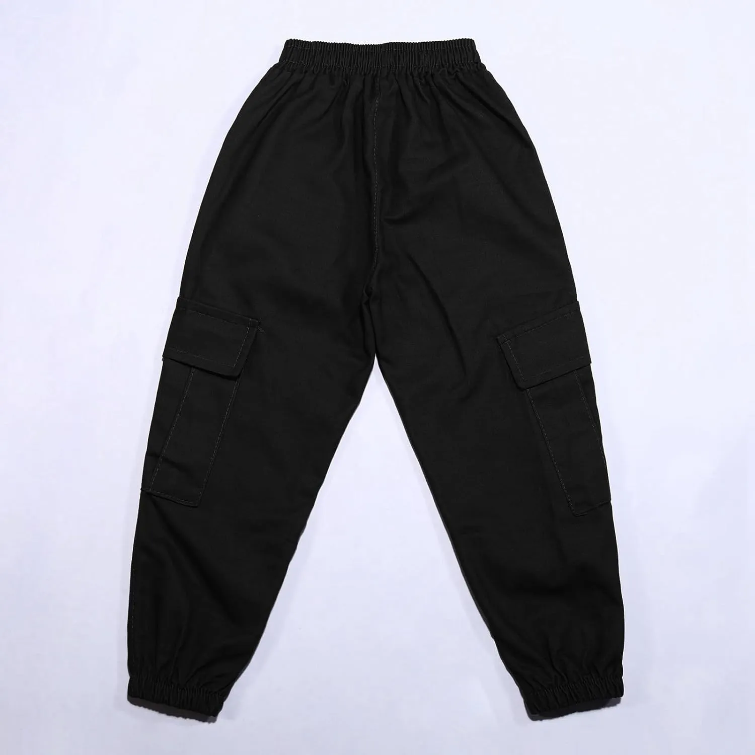 Boys Cargo Joggers Pants Kids' Stretch Casual Cargo Pants Elastic Waist Casual Jogging Trousers Bottom for Kids 3-16 Years