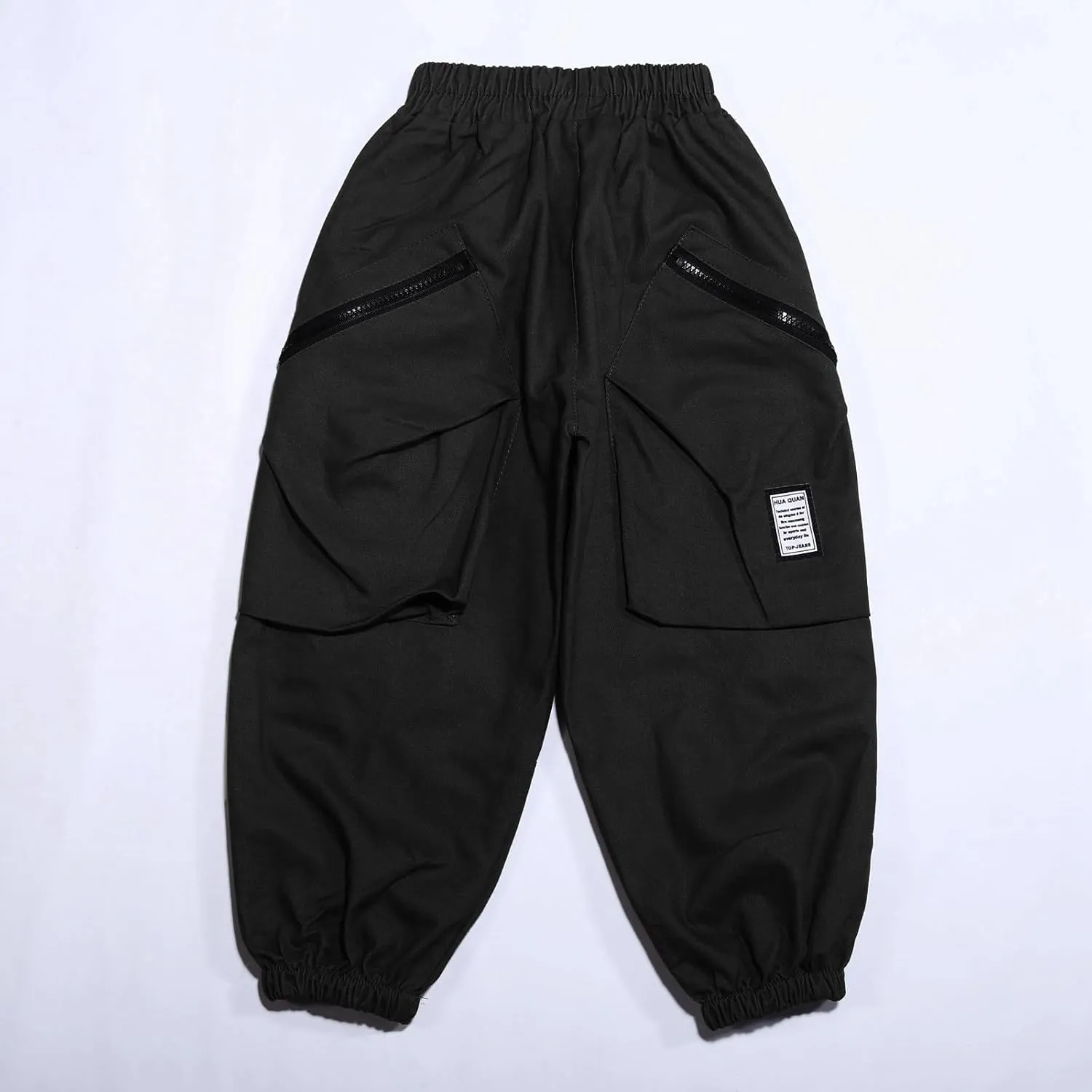 Boys Cargo Joggers Pants Kids' Stretch Casual Cargo Pants Elastic Waist Casual Jogging Trousers Bottom for Kids 3-16 Years