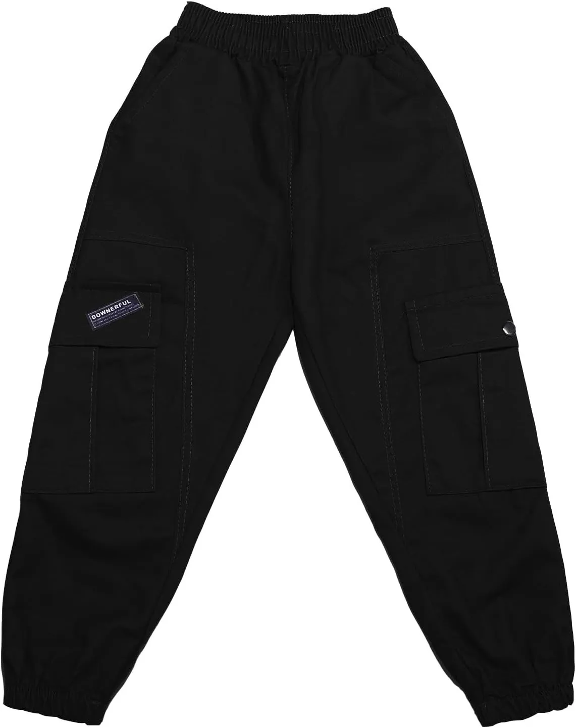 Boys Cargo Joggers Pants Kids' Stretch Casual Cargo Pants Elastic Waist Casual Jogging Trousers Bottom for Kids 3-16 Years