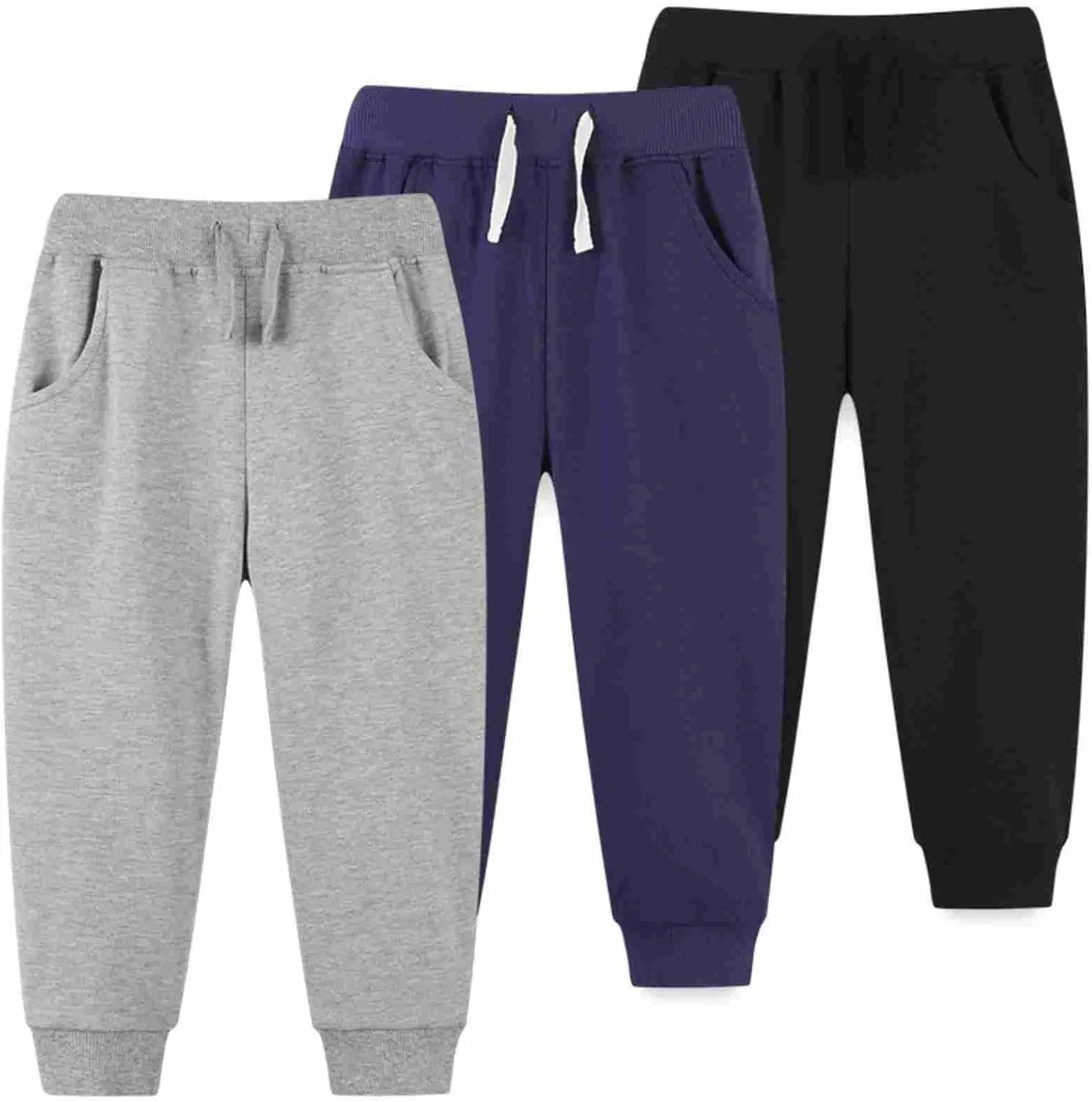 Boys Girls Kids Pants Trousers Sweatpants Long Pants Pockets Jogger Soft Athletic Casual Outdoor