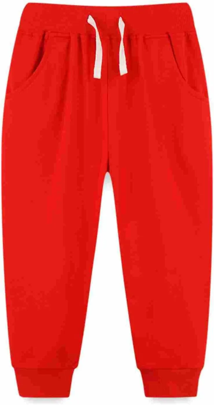 Boys Girls Kids Pants Trousers Sweatpants Long Pants Pockets Jogger Soft Athletic Casual Outdoor