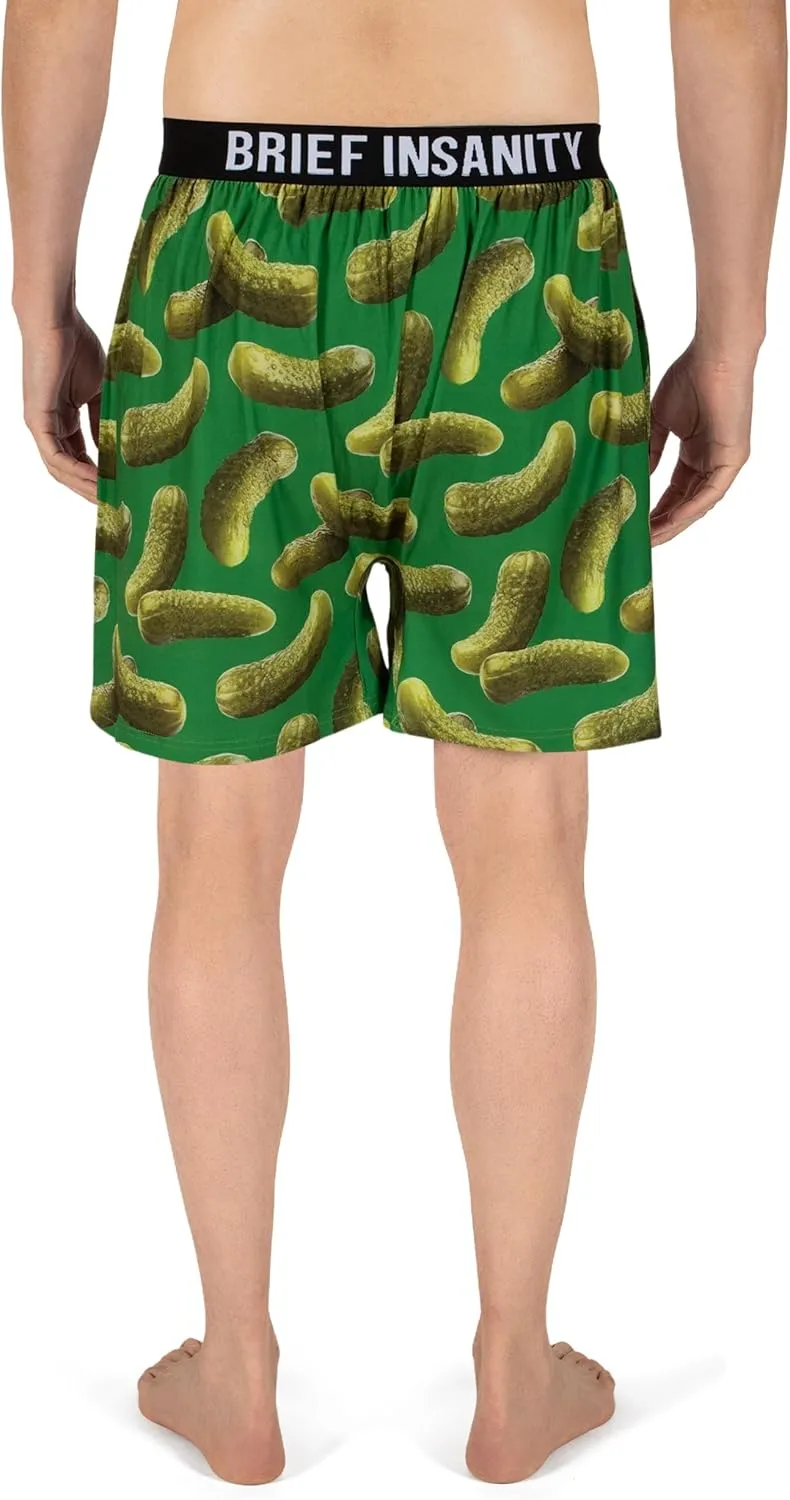BRIEF INSANITY Comfortable Loose Fit Boxer Shorts (Humorous) | Silky Feel Graphic Print Boxers for Men & Women New
