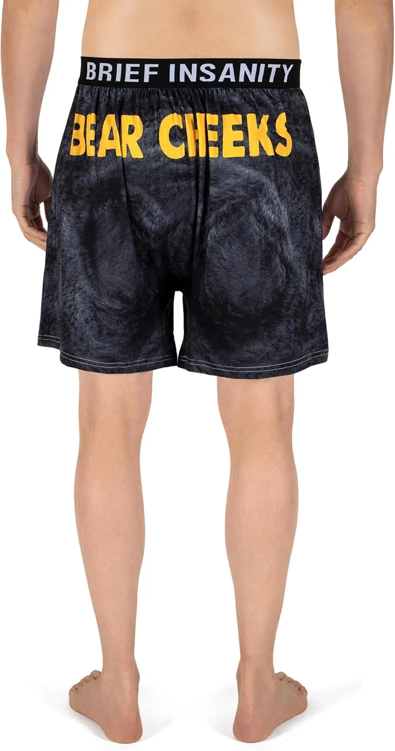 BRIEF INSANITY Comfortable Loose Fit Boxer Shorts (Humorous) | Silky Feel Graphic Print Boxers for Men & Women New