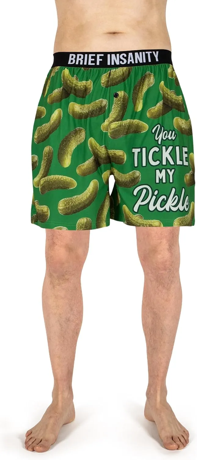 BRIEF INSANITY Comfortable Loose Fit Boxer Shorts (Humorous) | Silky Feel Graphic Print Boxers for Men & Women New