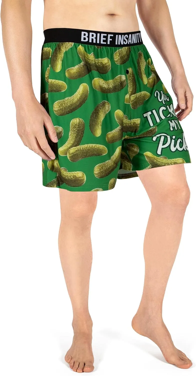 BRIEF INSANITY Comfortable Loose Fit Boxer Shorts (Humorous) | Silky Feel Graphic Print Boxers for Men & Women New